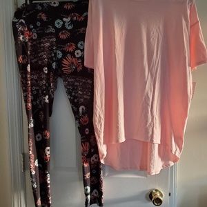 Lularoe TC Leggings and Medium Irma Top